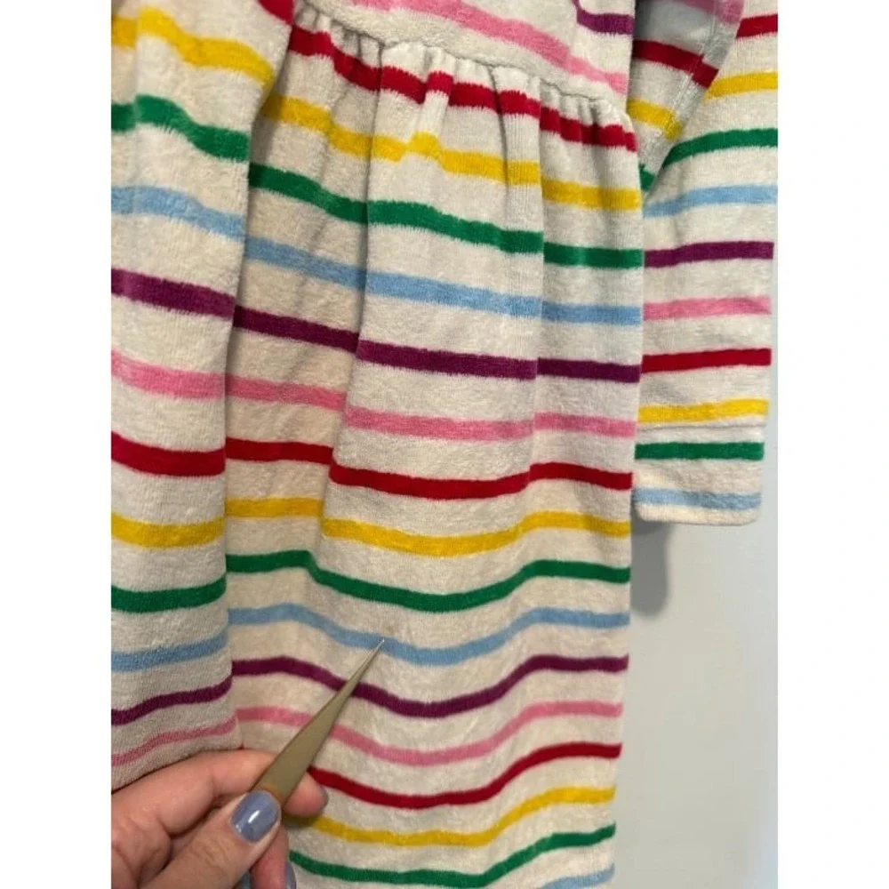 Hanna Andersson Velour Play Dress Striped 4T 100 GUC/PLAY